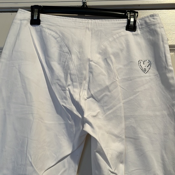 Roberto Cavalli Jeans  size 12 white high rise bootcut jeans Voyage Passion - Picture 11 of 15